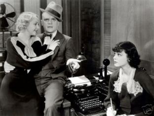 Alice White , James Cagney and Mayo Methot in a scene from the 1934 film Jimmy The Gent