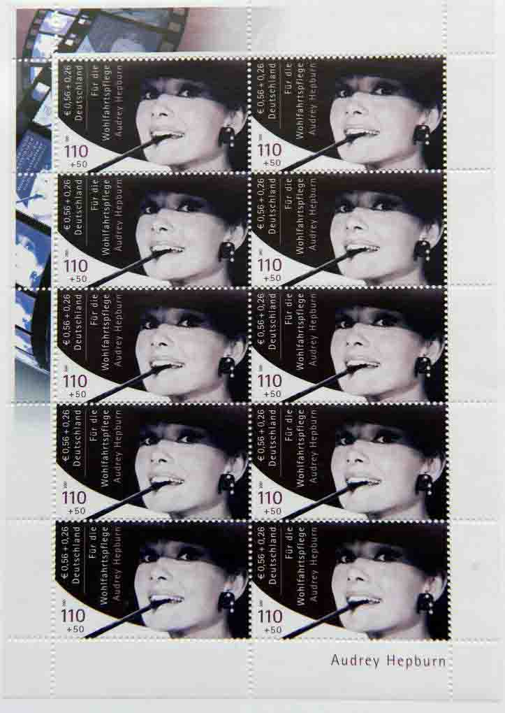 Audrey Hepburn Souvenir Stamp Sheet