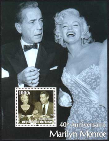 Benin 2003 - Marilyn Monroe with Humphrey Bogart (1v)