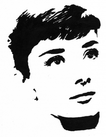 Painting of Audrey Hepburn by Hannah Martin - 2009