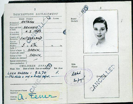 Audrey's 1964-74 British passport